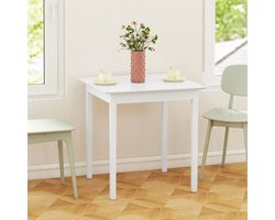 Sweiko Eettafel - Vierkant - Modern design - 75×75×76 cm - Wit