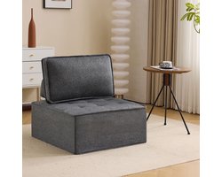 Sweiko Fauteuil - Eenpersoonsbank - Kleine bankstel - Linnen - Grijs