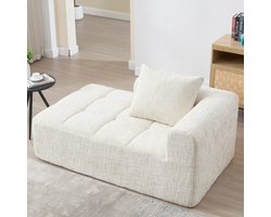 Sweiko Gestoffeerde bank - Geen montage nodig - Met kussens + opbergvakken - Beige