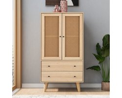 Sweiko Kast, ladekast, woonkamer opbergkast, met deuren en laden, met grote opbergruimte, breedte 60 centimeter