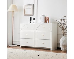 Sweiko Ladekast - 6 lades - 82 x 120 x 40 cm - Wit