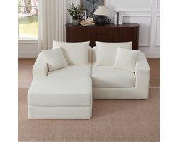 Sweiko Modulaire bank - Zonder frame - Antislipvoeten - Met kussens - Beige