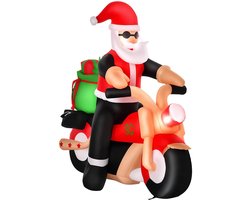 Sweiko Opblaasbare Kerstman - Kerstversiering - Met blower - 165 cm - Rood + zwart