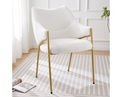 Sweiko Restaurant stoel (1 St), Fauteuil en fauteuil, Gemaakt van kasjmier stof, Verdikt zitkussen, Beige kleur