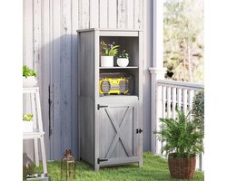 Sweiko Tuinhuis - Verstelbare planken - Minimalistisch - Grenenhout + MDF - Grijs