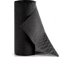SWILIX ® Antislipmat voor Kasten en Lades, Douchemat - Badkamermat - Badmat, Dienblad, Vloer - 4 meter Rol - Anti Slip Mat - 400 x 30 cm - Zwart