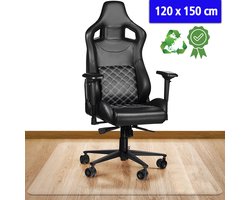 Swilix ® Vloerbeschermer - Bureaustoelmat PVC - Vloermat - Voor Harde Vloeren - 120x150cm - Semi Transparant