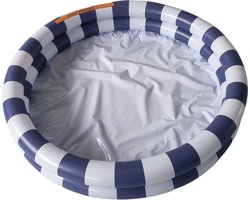 Swim Essentials | Blauw/Wit Gestreept Baby Zwembad Ø 100 cm