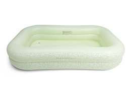 Swim Essentials | Groen Bloemen opblaas zwembad 211 x 132 x 46 cm