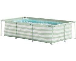 Swim Essentials | Groen/Wit Gestreept Opzet Zwembad 260x160x65 cm