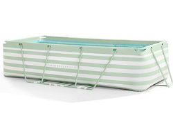 Swim Essentials | Groen/Wit Gestreept Opzet Zwembad 400x200x100 cm
