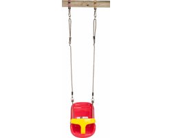 Swing King schommelzitje Baby deLuxe rood/geel -