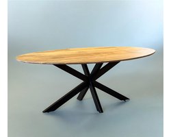 Swiss Oval Eettafel Mangohout – 210x100cm – Naturel - Ovaal