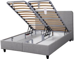 Swissbedding - Smart Opberg Boxspring - 160x200 - Met Lattenbodem - Inclusief Ergonomische Pocketverenmatras