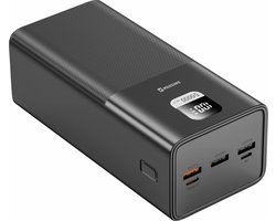 Swissten Powerbank Power Line - 50.000 mAh - USB & USB-C - Zwart