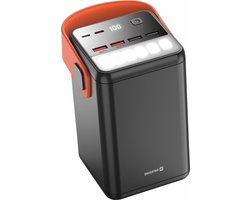 Swissten Powerbank Power Line - 60.000 mAh - USB & USB-C - Zwart