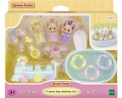 Sylvanian Families 5707 Drieling BABY Creme Konijn Badspeelset- inclusief 3 fluweelzachte baby speelfiguren