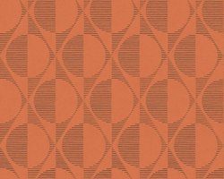 SYMMETRISCH RETRO BEHANG - Oranje Zwart - AS Creation Pop Style