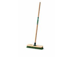 Synx Tools Mos & Tegelborstel 28cm - Mosbezem bezem met Steel 120 cm - Schrobbezem - Bezems - Onkruidborstel - Harde Borstel - Vloerschrobborstel