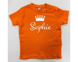 T-shirt - Koningsdag - Oranje - Kids - gepersonaliseerd met naam - T-shirt met naam - Baby - T-shirt kind - T-shirt zoon - T-shirt dochter