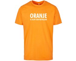 T-shirt oranje M - Oranje is echt een kutkleur II - Wit - soBAD. - Koningsdag - Unisex - Oranje - Voetbal - Nederland