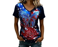 T-shirt voor dames, katoen, lange mouwen, kort, basic, casual, comfortabel, zacht, ademend, licht, ronde hals, V-hals, boothals, effen, A81