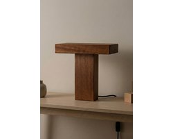 T-vormige Hout Tafellamp
