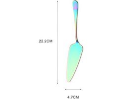 Taart Schep | Pizza Schep | Taart Snijder | Pizza Snijder | Met Kartelrand | RVS | MULTICOLOR