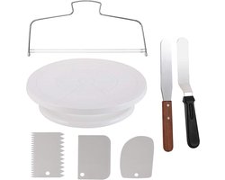 Taartaccessoireset voor beginners en professionals, draaitafel voor taartdecoratie, perfect als cadeau, bakset met veelzijdige bakaccessoires voor taarten