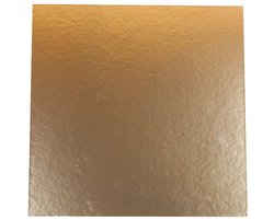 Taartkarton Vierkant Goud/Zwart 28x28cm 5st.