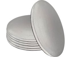 Taartplaat cake-drum stabiel rond Ø 30 cm 12 cm hoog - herbruikbaar zilver - taartbord vervoer taarten