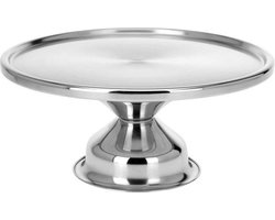 Taartplateau Edelstaal op Voet 33 cm - Taart - Plateau - Cake Standaard