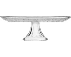 Taartplateau Renaissance - glas - 9 x 29 cm - op voet - gebakjes serveren en presenteren
