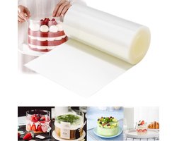 Taartrandfolie - Acetaat Folie - Inlegfolie - Garneerring - TENZHVXI® - Transparant - Plastic - Voedselveilig en milieuvriendelijk - 15 cm x 10 m