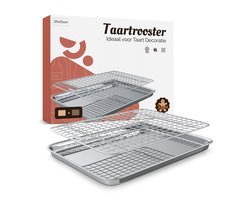 Taartrooster 24x31cm met Ovenplaat - Afkoelrooster - Bakrooster