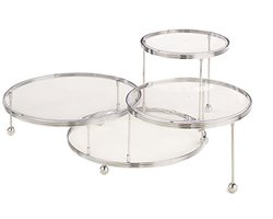 Taartstandaard 3 etages chroom voor taarten en cupcakes