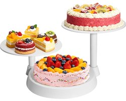 Taartstandaard Etagere taartstandaard, 3-laags taartbord, bruidstaartdecoratieframe voor verjaardag, bruiloft en feest