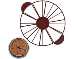 Taartverdeler - Ronde taartsnijder en taartverdeler - cheesecake uitsteker - cake cutter - keukengereedschap - Bakbenodigdheden - Verstelbaar - Bruin