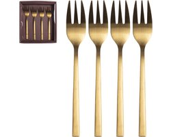 Taartvorkjes goud - set 4 stuks