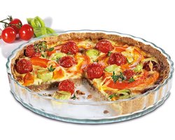 Taartvorm Glas - Quichevorm Ovenvorm - Bakken van Taart - Hittebestendig Materiaal - 275 cm Diameter - Transparant