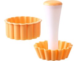 Taartvorm set - Bakvormen - Desserts maken - Vaatwasserbestendig - 8x8x8 cm - Geel