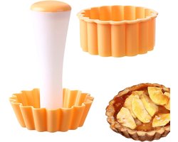 Taartvormpjes - Bakvormen - Desserts Maken - Antiaanbaklaag - 8.5x5x5 cm - Geel