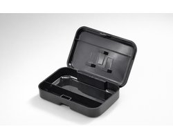 Tabaksdoos - 12.5x8x2.5cm - Zwart - Opberg/Opslag - Shag/Tabak - Vloei/Tip - Benodigdheden - Rookwaren - Rookaccessoires Organizer - Box