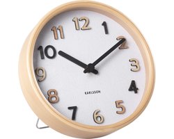 Table clock Pure wood grain multi color
