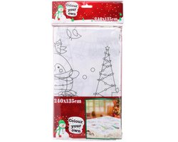 Tablecloth 240X135 cm Xmas Desi - kerst tafelkleed inkleurkleed