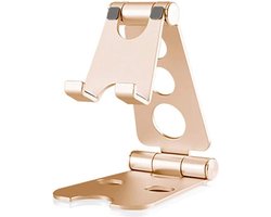 Tablet Houder Opvouwbaar/Inklapbaar - Telefoon, Samsung Galaxy Tab & iPad Standaard voor Bureau of Tafel - Goud