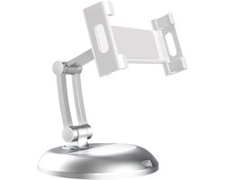 Tablethouder bureau Geschikt voor: tablet / iPad / Samsung Galaxy tab Desktop Tablet Standaard - Home verstelbare bureau of tafel standaard - zilver