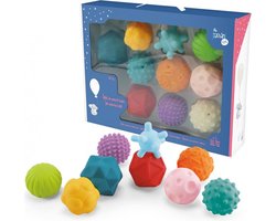Tachan Baby Sensory Balls - Senso Ballen voor Baby - Verschillende Vormen en Textuur - 10 Stuks