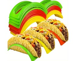 Taco houder – Multicolor – Kunststof – Set van 6 – Stapelbaar – Vaatwasser bestendig – Taco rek – Eten – Taco’s – Houder
