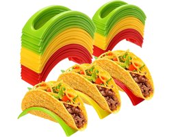 Taco Houder Standaard - Set van 12 stuks - Plastic Taco Houder Rek - Taco Stand voor Restaurant en Thuis - Taco Schalen - Taco Accessoire